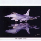 F-16C FIGHTING FALCON SILVER REFLECTION POSTER