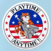 F-14 TOMCAT PLAYTIME ANYTIME STICKER
