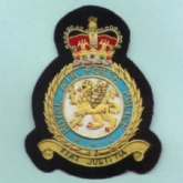 RAF POLICE CREST GOLD WIRE BADGE