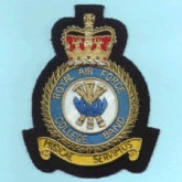 RAF COLLEGE BAND GOLD WIRE BADGE