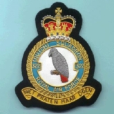 322 DUTCH SQN OFFICIAL CREST GOLD WIRE BADGE