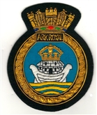 HMS ARK ROYAL CREST GOLD WIRE BADGE