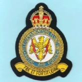 TELECOMMS FLYING UNIT CREST GOLD WIRE BADGE