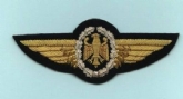GERMAN PILOT WING (SILVER) GOLD WIRE BADGE