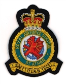 RAF ST ATHAN CREST GOLD WIRE BADGE