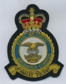RAF GREENHAM COMMON CREST GOLD WIRE BADGE