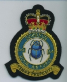 64 SQN CREST GOLD WIRE BADGE