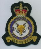 12 SQN CREST GOLD WIRE BADGE