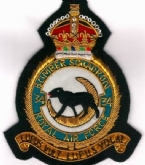 34 (B) SQN (KC)CREST GOLD WIRE BADGE