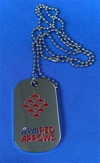 RED ARROWS DIAMOND 9 DOG TAG WITH CHAIN