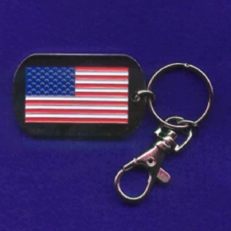 US DOG TAG KEYRING