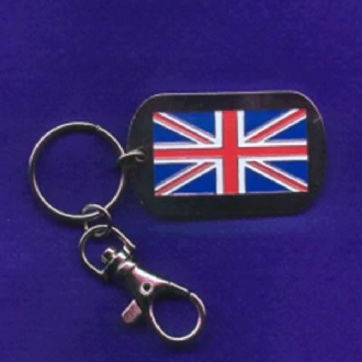 UNION JACK DOG TAG KEYRING