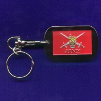 BRITISH ARMY DOG TAG KEYRING