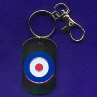 RAF ROUNDEL DOG TAG KEYRING