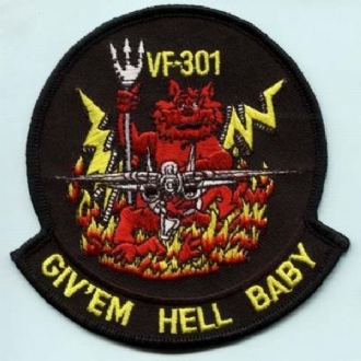 VF-301 - GIVE 'EM HELL BABY EMBROIDERED BADGE