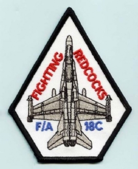 VFA-22 FIGHTING REDCOCKS EMB BADGE