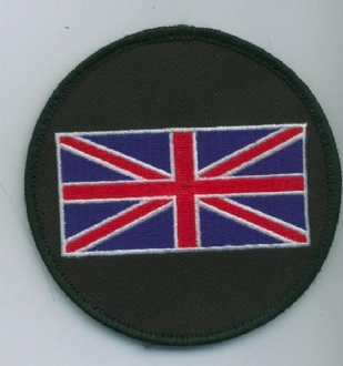 UNION JACK ON ROUND BG (VELCRO)