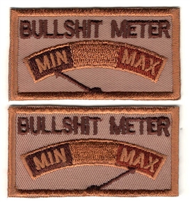 BULLSHIT METER (BOTH BADGES) - DESERT