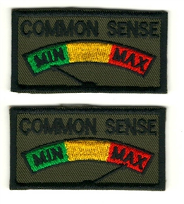 COMMON SENSE METER BADGES (BOTH BADGES) - OLIVE