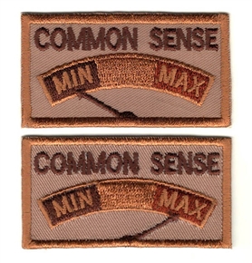 COMMON SENSE METER BADGES (BOTH BADGES) - DESERT