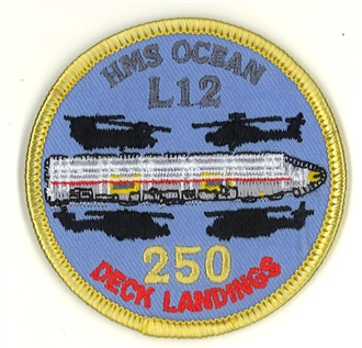 HMS OCEAN 250 DECK LANDINGS BADGE