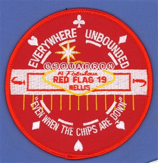 8 SQN RED FLAG BADGE - RED CHIP