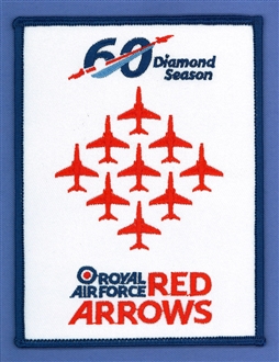 RED ARROWS 60 SEASON RECTANGLE BADGE