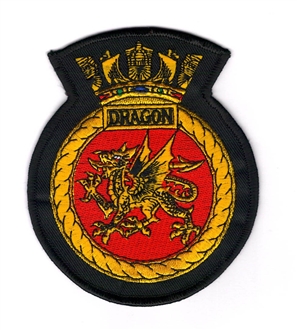 HMS DRAGON EMBROIDERED BADGE