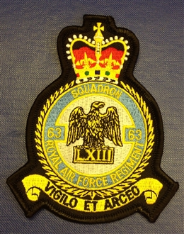 63 SQN RAF REGIMENT CREST BADGE