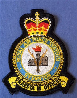 RAF SYERSTON CREST BADGE