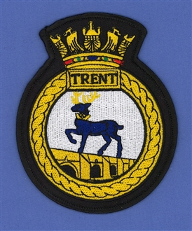 HMS TRENT OFFICIAL CREST BADGE