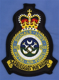 303 SIGNALS UNIT CREST BADGE