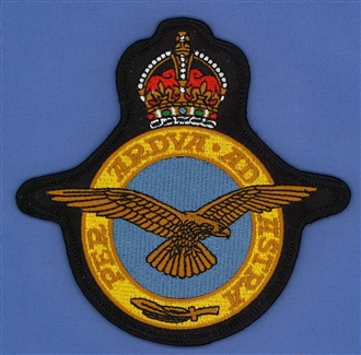 RAF CREST - TUDOR CROWN EMB BADGE