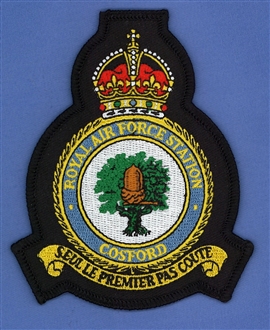 RAF COSFORD CREST BADGE - TUDOR CROWN