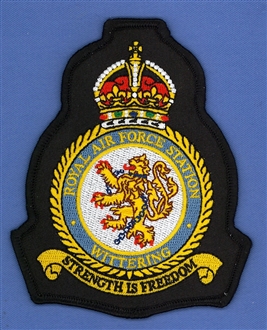 RAF WITTERING CREST BADGE - TUDOR CROWN