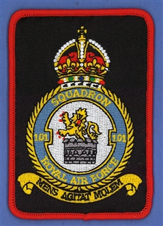 101 SQN CREST (RECTANGLE) EMB BADGE - TUDOR CROWN
