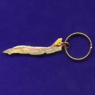 F-14 TOMCAT SIDE VIEW ENAMEL KEYRING