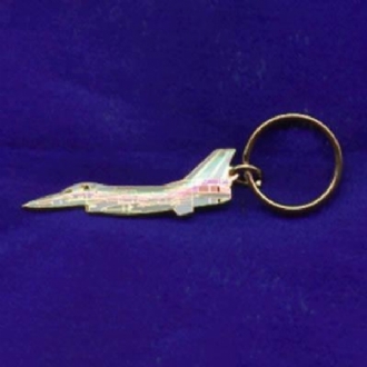 F-16 DUTCH SIDE VIEW ENAMEL KEYRING