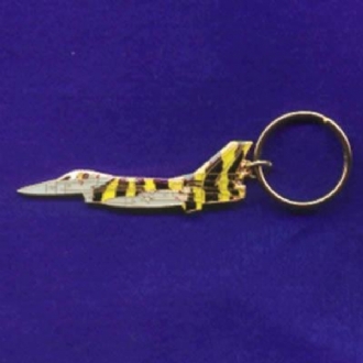 F-16 TIGER MARKINGS ENAMEL KEYRING