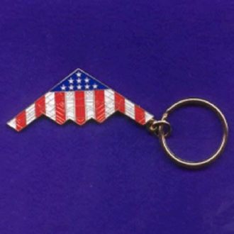 B-2 ENAMEL STARS AND STRIPES KEYRING