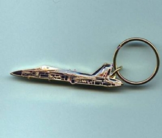 F-18 BLUE ANGELS ENAMEL KEYRING