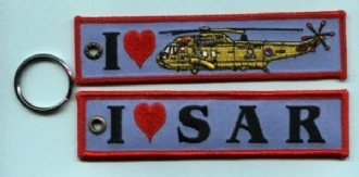 1 LOVE SAR -RAF EMBROIDERED KEYRING