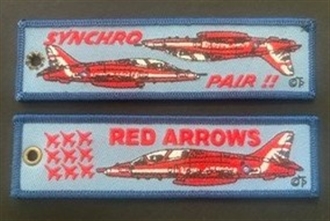 RED ARROWS SYNCHRO PAIR EMB KEYRING