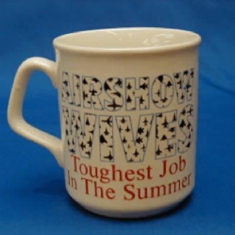 AIRSHOW WIVES - TOUGHEST JOB IN SUMMER WHITE COFFEE MUG