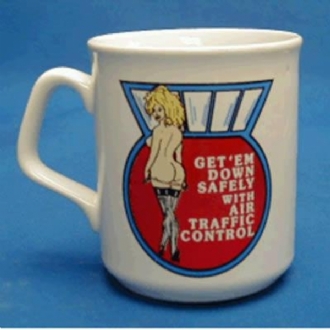 GET 'EM DOWN SAFELY WITH ATC (TOWER) WHITE COFFEE MUG