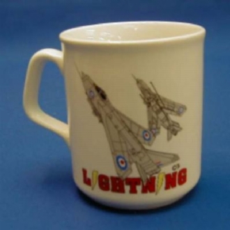 LIGHTNING 2 AIRCRAFT WHITE COFFEE MUG