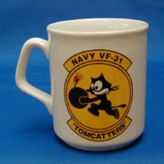 VF-31 TOMCATTERS WHITE COFFEE MUG