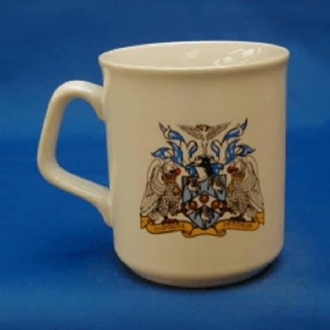 RAF COLLEGE CRANWELL (COLOURED CREST) WHITE COFFEE MUG