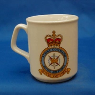 RAF STRIKE COMMAND CREST WHITE COFFEE MUG