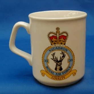 33 SQN CREST WHITE COFFEE MUG